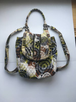 Vera Bradley Quilted Shoulder Bag BackPack Purse