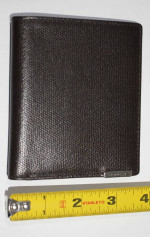 Coach Classic Grain Leather Bifold Billfold Card Wallet Brown
