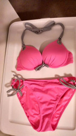 like new Victoria secret swim suit set with push up size medium