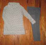 Gray sz 8 slacks, sweaters, & tops