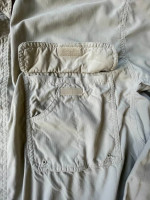 Men's XXL long sleeve button up Columbia Omni dry shirt beige EUC
