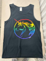 7 Men's Pride Tank Tops Unicorn Rainbow Etc
