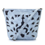 ~NEW~ Labrado Leather Floral Cut-out Bucket Bag Purse
