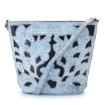 ~NEW~ Labrado Leather Floral Cut-out Bucket Bag Purse