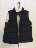 LL Bean Women's Medium Petite down vest - reversible