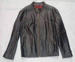 AFFLICTION Limited Edition Men's XL Premium Black Leather Jacket Cross