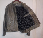 FRYE Men's Vintage Leather Jacket Cafe Racer XL Motorcycle Biker EUC