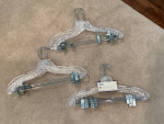 NEW Crystal Cut Clear Suit/Skirt/Pant Clothes Hangers w/ Clips