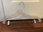 NEW Crystal Cut Clear Suit/Skirt/Pant Clothes Hangers w/ Clips