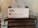NEW Crystal Cut Clear Suit/Skirt/Pant Clothes Hangers w/ Clips