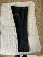 Tan Jay Dark Blue Denim Jeans Size 16 Embellished Pockets EUC
