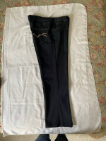 Tan Jay Dark Blue Denim Jeans Size 16 Embellished Pockets EUC