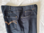 Tan Jay Dark Blue Denim Jeans Size 16 Embellished Pockets EUC