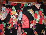 Womens Zashi Rayon Asian Floral Fan Pants XL