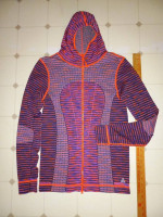 Women's Soho Sport Purple/Neon Orange Hooded Full Zip Jacket, Medium