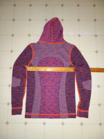 Women's Soho Sport Purple/Neon Orange Hooded Full Zip Jacket, Medium