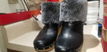 UGG Clogs black leather ladies eight