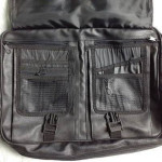 Soft Black Faux Leather Briefcase Expandable MessengerBag w/CarryStrap