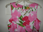 BEAUTIFUL LADIES' SIZE 10 FLORAL SHIFT DRESS W/ BEADED EMBELLISHMENT