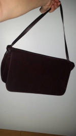 Like New - Maroon Velvet Mabiani High End Italian Shoulder Bag