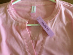 Women's Notch V Neck 3/4 Roll Sleeve Tunic