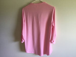 Women's Notch V Neck 3/4 Roll Sleeve Tunic