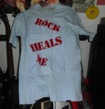 rock heals me religious spiritual L 9 pocket 2005 tee