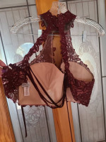 Size 12 Burgundy prom dress