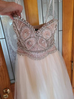 Size 12 cream color prom dress