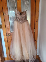 Size 12 cream color prom dress