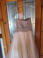 Size 12 cream color prom dress