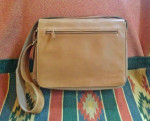 Large FOSSIL Brown Leather/Nylon Messenger Bag