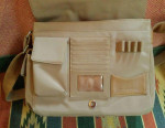 Large FOSSIL Brown Leather/Nylon Messenger Bag