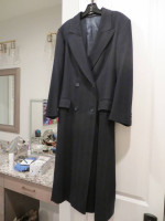 Women's Burberry Full Length Wool Tailored Coat