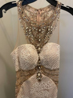 Gown - white and dusty pink