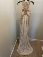 Gown - white and dusty pink