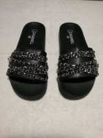 Brand New Chanel Chain Mule Slide Sandals