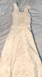 White satin Wedding Gown
