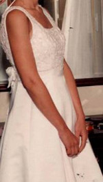 White satin Wedding Gown