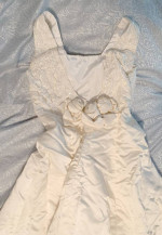 White satin Wedding Gown