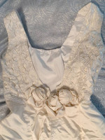 White satin Wedding Gown