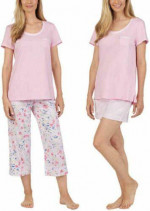 NWT 100% Cotton Carole Hochman 3-Piece Pajama Set - XXL