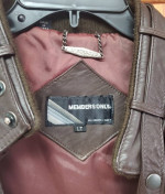 Vintage Members Only Cafe Racer Leather Jacket Sz L/T