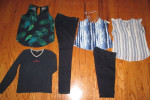 2 NEW Rockstar Jeans sz 8 w/ Polo, Old Navy, etc. tops
