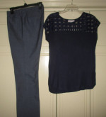 Navy sz 6 namebrand separates
