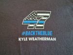 NASCAR Xfinity Series Kyle Weatherman #47 Back The Blue 2 Sided Black
