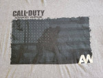 Call Of Duty Advanced Warefare Dark American Flag Gray Graphic T-Shirt