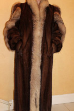 Gorgeous Full Length Mink and Silver Fox Coat