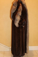Gorgeous Full Length Mink and Silver Fox Coat