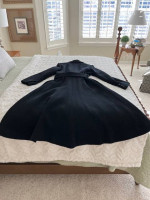 Long Black Wool Dress Coat
